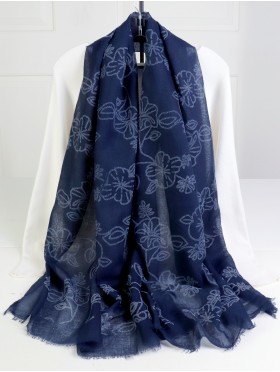 Floral Embroidery Fashion Scarf